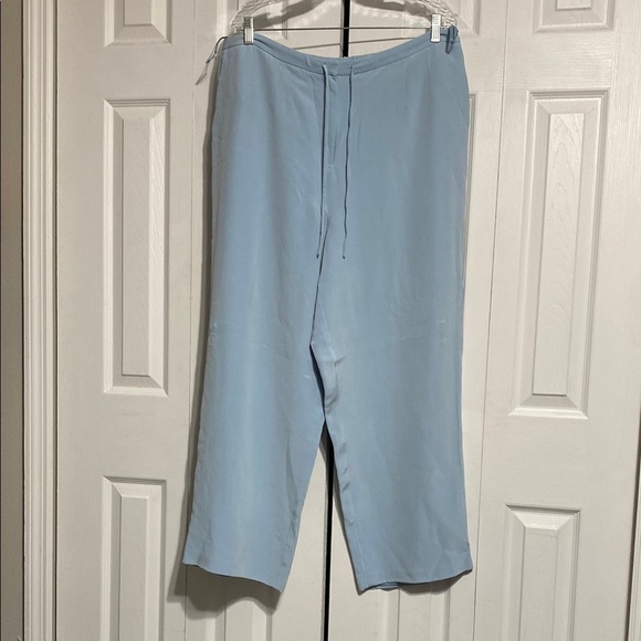Due Per Due pretty light blue silk lined trouser pants size 20W - Picture 1 of 15